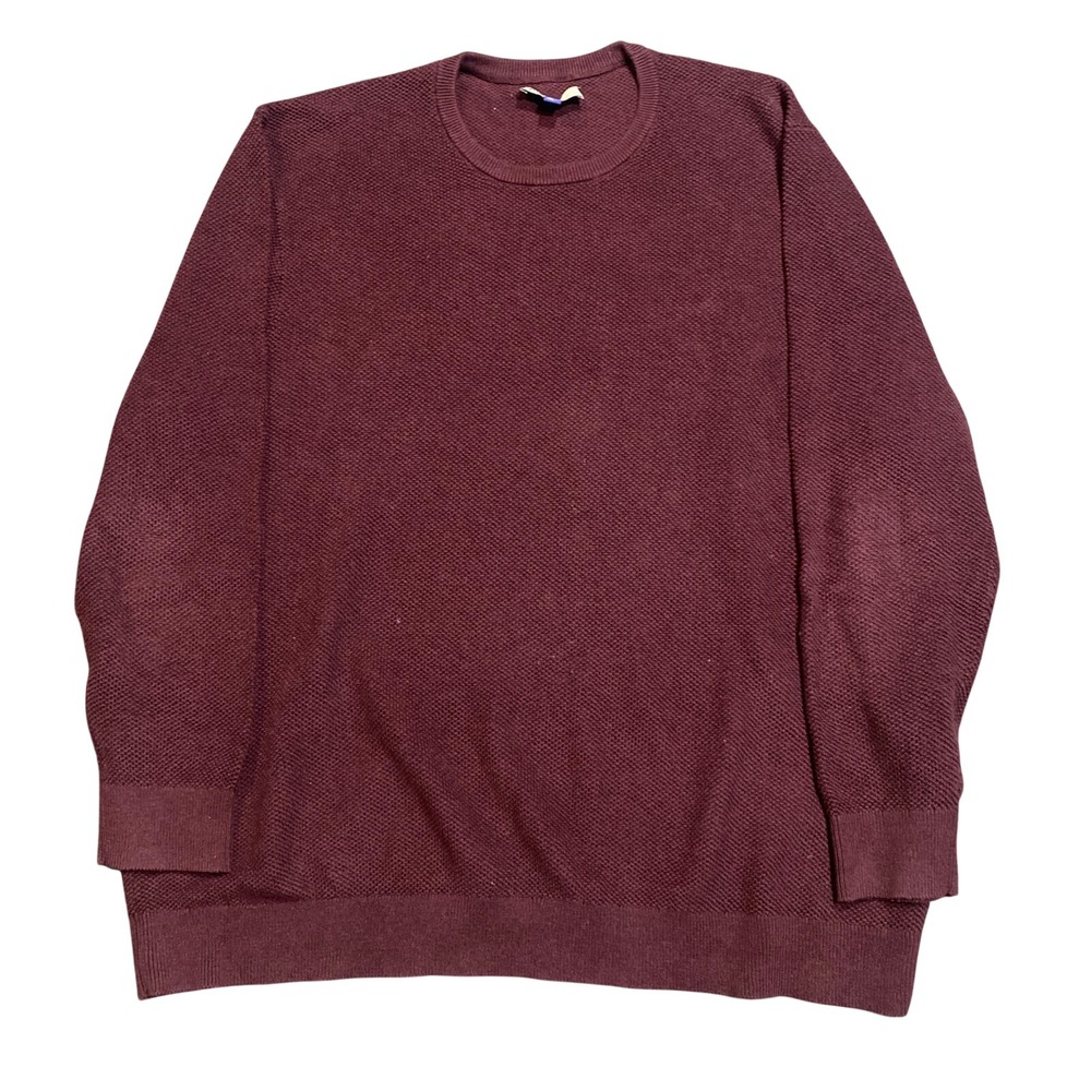 Artefact Crewneck Sweater Waffle Knit Men 2XL MGS10070 Burgundy Heather